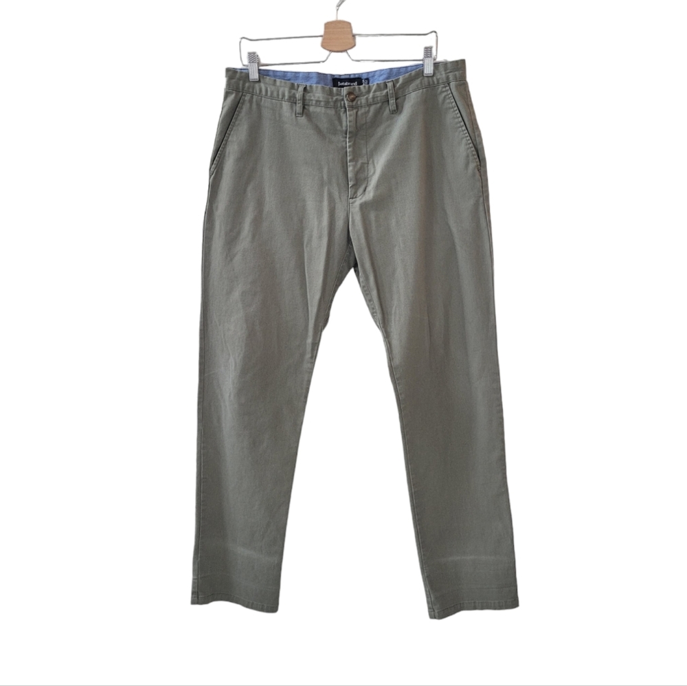 BETABRAND Dark Khaki Olive Chino Travel Pants Size 36 x 34